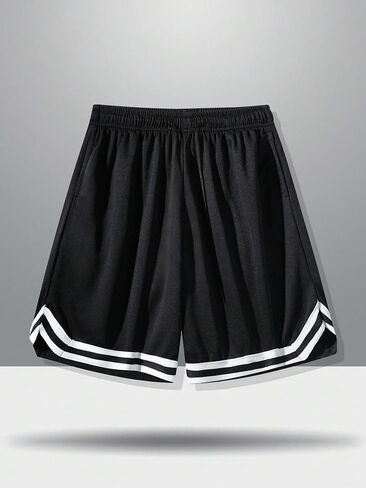 1 Piece Boys' Teenage Stylish Fashion Athletic Shorts - Straight-Leg, Spring/Summer/Fall Wear in Saudi Arabia