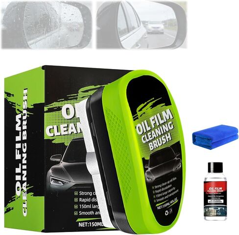 فرشاة تنظيف فيلم زيت السيارات، 2026 ترقية منظف الزجاج الأمامي للسيارة Clearvision، فرشاة تنظيف فيلم الزيت، أداة تنظيف الزجاج الأمامي للسيارة Clearvision، تمنع المطر والضباب (150 مل) in Kuwait