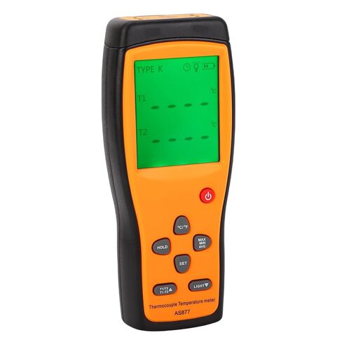 Eujgoov Dual Channel K Type Thermometer, Accurate Temperature Meter with 2 Thermocouples for HVAC, ℃ ℉ Units, Touch Tester, ABS Material in Saudi Arabia