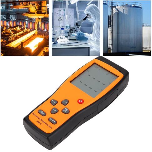 Eujgoov Dual Channel K Type Thermometer, Accurate Temperature Meter with 2 Thermocouples for HVAC, ℃ ℉ Units, Touch Tester, ABS Material in Saudi Arabia