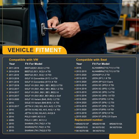 6RD837015A مزلاج قفل الباب الأمامي الأيسر المحرك 5K1837015J متوافق مع مقعد VW Golf Jetta Passat Beetle Polo Sharan in Kuwait
