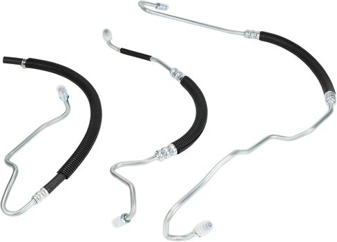 Power Steering Pressure Hose Kit Compatible with GMC Sierra 2500 3500 2001-2006, Compatible with Chevy Silverado 2500 3500 2001-2006, Replacement for 358980, 365453, 3401941, 3 Pcs in Kuwait