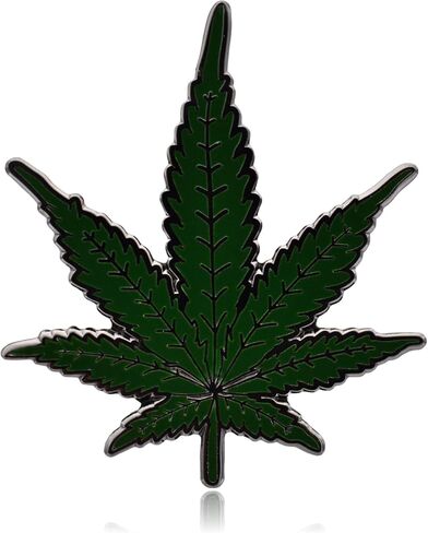 Marijuana Weed Leaf Enamel Lapel Pin in Kuwait