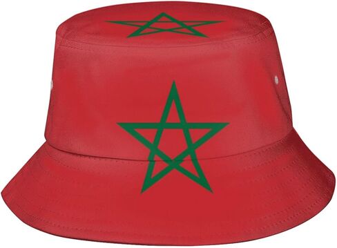 Flag Bucket Hat Patriotic Flag Fisherman Hat Sun Protection Hat for Summer Outdoor Traveling in Saudi Arabia