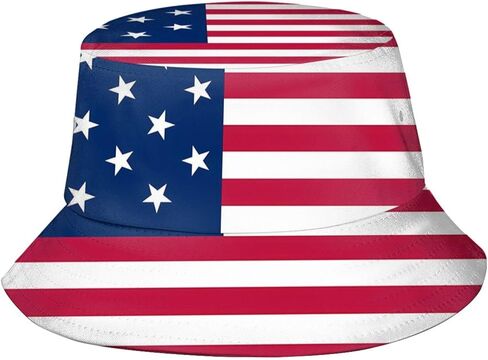 Flag Bucket Hat Patriotic Flag Fisherman Hat Sun Protection Hat for Summer Outdoor Traveling in Saudi Arabia