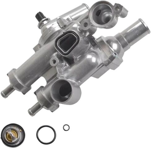 غلاف ترموستات من الألومنيوم متوافق مع محركات 200 Sebring Journey Caliber Compass 1.8L 2.0L 2.4L - يحل محل 68003582AB 902-319 (ألومنيوم) in Kuwait