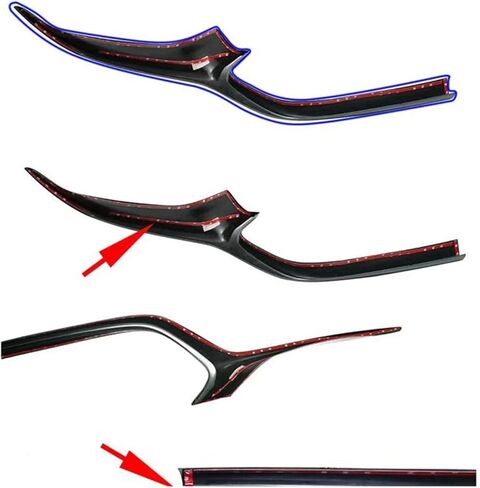 Compatible For Mazda 3 Sedan Car Grille Trim Strip ABS Front Bumper Diffuser Lip Grills Cover Accessories Refit 2019-2022 Year in Kuwait