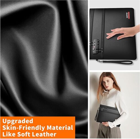 حقيبة نقود مقاومة للحريق من نويبوسي 6400 درجة فهرنهايت مع قفل، حقيبة مستندات مقاومة للحريق بسحاب مزدوج للمستندات والنقود، 12 طبقة معزولة بالحرارة مع سحاب، تحمي الأوراق المهمة والأشياء الثمينة in Kuwait