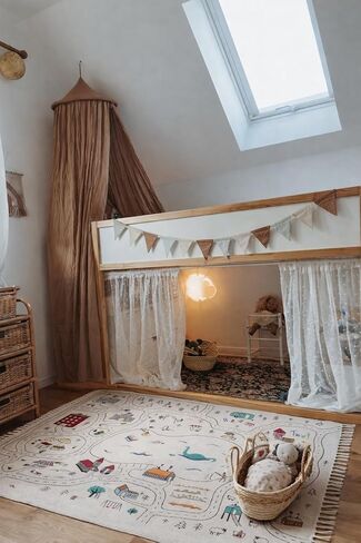 Extra Large Organic Cotton Road Map Kids Play Rug 79 x 56 Inches – Hand-Woven Non-Toxic Reversible Montessori Nursery & Classroom Carpet in Saudi Arabia