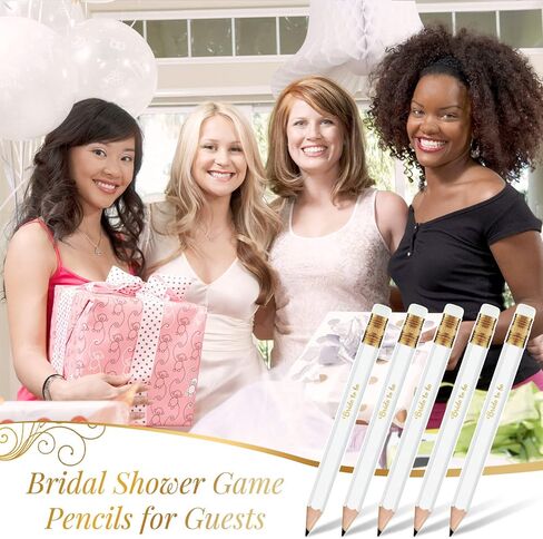 Chinco 72 Pieces Bridal Shower Game Pencils Wedding Pencils Pre Sharpened Mini Short 4 Inch Game Bridal for Wedding Shower Favors Presents Gifts Golf Classroom School(Classic) in Saudi Arabia