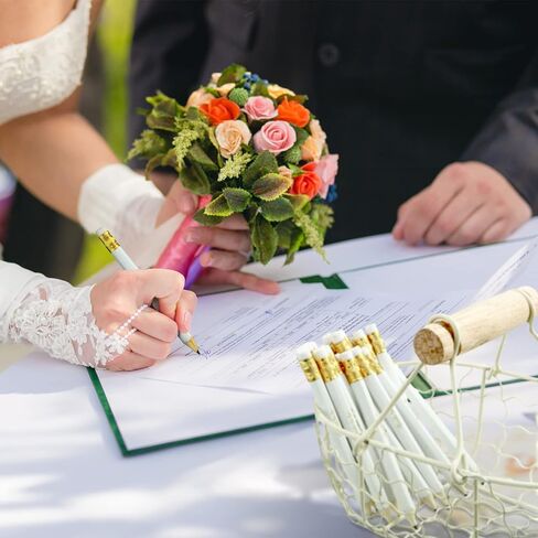 Chinco 72 Pieces Bridal Shower Game Pencils Wedding Pencils Pre Sharpened Mini Short 4 Inch Game Bridal for Wedding Shower Favors Presents Gifts Golf Classroom School(Classic) in Saudi Arabia