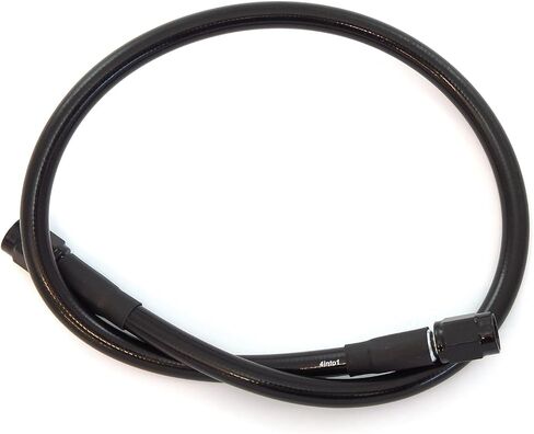 AN3 Black Steel Braided Brake Line - Chrome Plated Ends - 20" in Saudi Arabia
