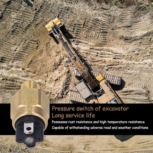 Heavy Duty Excavator Pressure Sensor Switch Brass Construction 0.8bar High Performance Pressure Switch Replacement Specifically Designed for LiuGong Excavators in Saudi Arabia