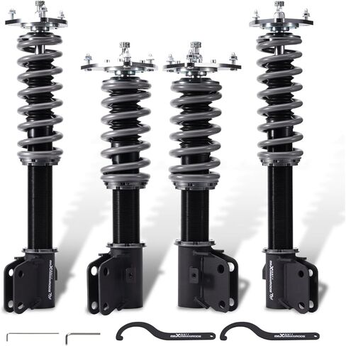 maxpeedingrods Coilover لـ Subaru WRX 2000-2007، لـ Subaru Forester SG 2003-2008، طقم تعليق كويلوفيرس قابل للتعديل بـ 24 مستوى، مجموعة خفض تعديل الارتفاع T7 Racing Upgrade in Kuwait