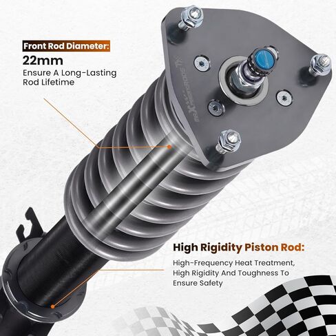 maxpeedingrods Coilover لـ Subaru WRX 2000-2007، لـ Subaru Forester SG 2003-2008، طقم تعليق كويلوفيرس قابل للتعديل بـ 24 مستوى، مجموعة خفض تعديل الارتفاع T7 Racing Upgrade in Kuwait