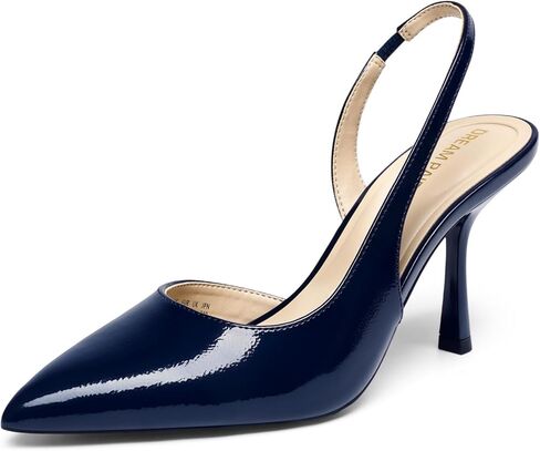 DREAM PAIRS Women's Slingback Closed Pointed Toe Kitten Heels High Stiletto D'Orsay Dress Shoes Wedding Work Comfortable Pumps in Kuwait