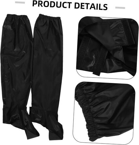 Mipcase 1pair Rain Pants for Men and Women Lightweight Gear for Hiking Motorcycling and Outdoor Activities Unisex Rain Gear for All-Day Comfort Black in Saudi Arabia