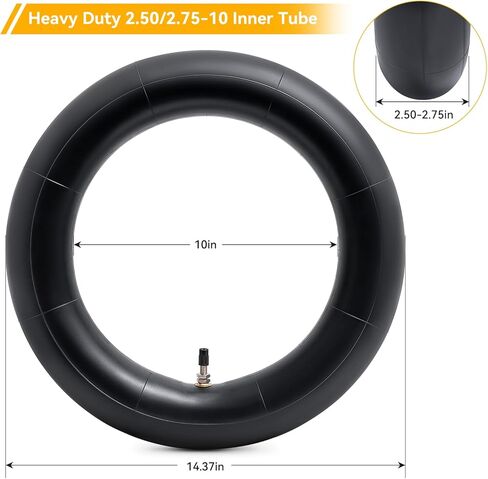 Thickned 40% 2.50/2.75-10 Inner Tube, Heavy Duty 2.50-10 2.75-10 Dirt Bike Tube with TR4 Straight Valve Stem, Compatible with Honda Crf50/Xr50, Razor MX650/MX500, Suzuki DRZ70/JR50, Yamaha PW50 2Pcs in Saudi Arabia