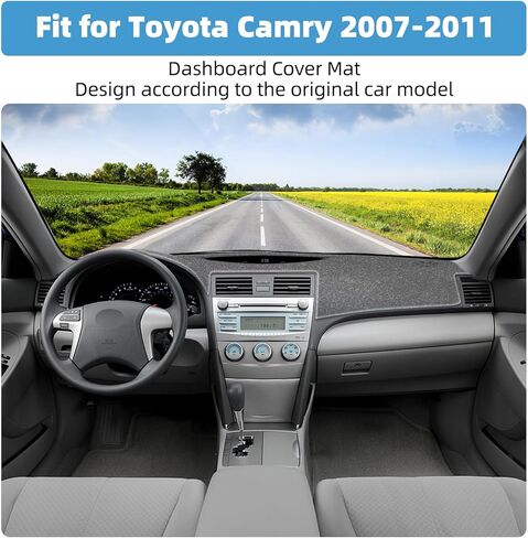 Dash Cover Mat for Toyota Camry 2007 2008 2009 2010 2011 Non-Slip Dashboard Cover Mat Sunshade UV Rays Protector Interior Accessories(Grey) in Saudi Arabia