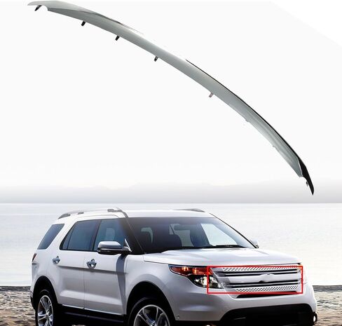 Front Grille Upper Trim Chrome Replacement for 2011-2015 Explorer BB5Z8200AA FO1217105 in Kuwait