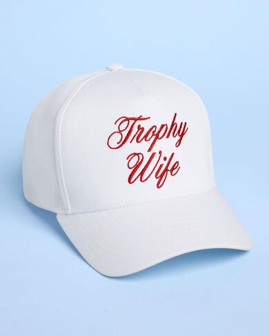 xo, Fetti Trophy Wife Trucker Hat | White, Red Embroidery, Snapback, Adjustable Fit, Bachelorette, Bridal Shower, Bride Gift, Party Hat, Engagement, Wifey in Saudi Arabia