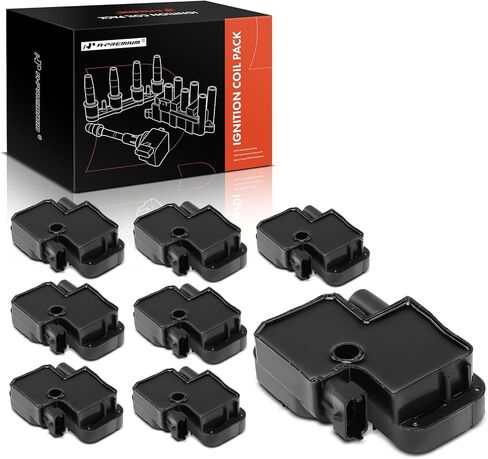 حزمة ملف إشعال المحرك الممتاز متوافقة مع مرسيدس بنز E430 E500، CL500 C43 C55 AMG، G500 G55 AMG، ML500 ML55 AMG، R500، S430 S500 والمزيد، استبدال # 0001587303، UF-359، مجموعة 8 قطع in Saudi Arabia