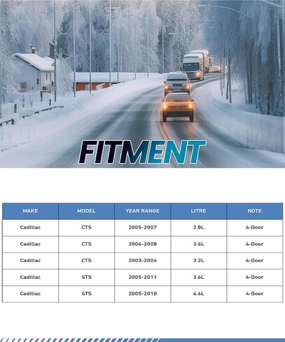 فرجار الفرامل متوافق مع كاديلاك CTS 2003-2008، STS 2005-2011، 18-B4874 18-B4875 السائق الخلفي وجانب الركاب مع الفرجار قوس لمجموعة من 2 in Saudi Arabia