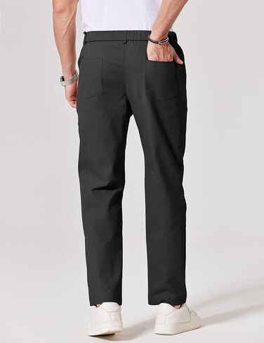 COOFANDY Men's Casual Chino Pant Solid Comfy Trousers Black Dress Pants Waist Tapered Trousers in Saudi Arabia