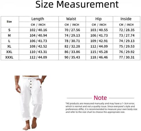 Men Casual Pants, Drawstring Button Waist Loose Fit Beach Pants for Spring and Fall in Saudi Arabia