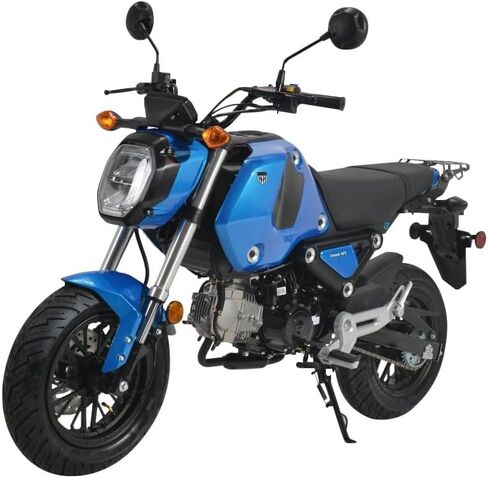 HHH 125cc Motorcycle Bike Vroom 125 Street Scooter 125cc Motorcycle Gas Bike, Scooter with Big Headlights (Blue) - Large in Saudi Arabia