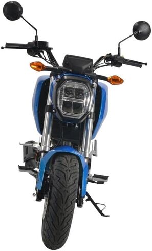 HHH 125cc Motorcycle Bike Vroom 125 Street Scooter 125cc Motorcycle Gas Bike, Scooter with Big Headlights (Blue) - Large in Saudi Arabia