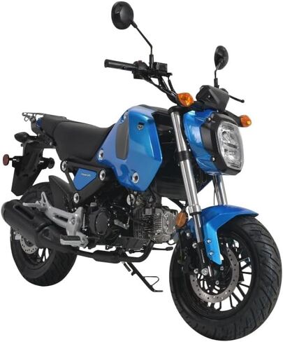 HHH 125cc Motorcycle Bike Vroom 125 Street Scooter 125cc Motorcycle Gas Bike, Scooter with Big Headlights (Blue) - Large in Saudi Arabia