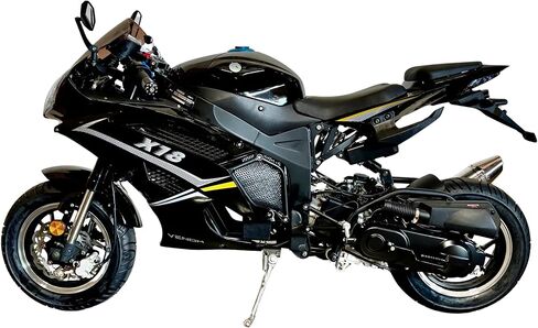Venom x18 50cc Ninja Motorcycle، سكوتر الدراجة البخارية، RX1 أوتوماتيكي، إطارات مقاس 12 بوصة معتمدة من DOT، ممتص الصدمات الهيدروليكي، محرك GY6، لا يتطلب ترخيص دراجة نارية، جودة عالية in Saudi Arabia