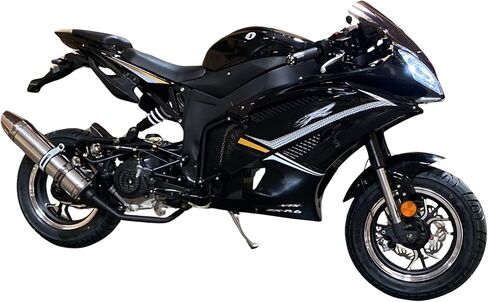 Venom x18 50cc Ninja Motorcycle، سكوتر الدراجة البخارية، RX1 أوتوماتيكي، إطارات مقاس 12 بوصة معتمدة من DOT، ممتص الصدمات الهيدروليكي، محرك GY6، لا يتطلب ترخيص دراجة نارية، جودة عالية in Saudi Arabia
