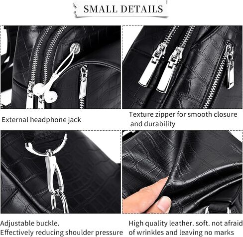 Sling Backpack for Men Crossbody Chest Shoulder Bag Water Resistant Travel Purse Daypack for Outdoor Hiking (Black) in Kuwait