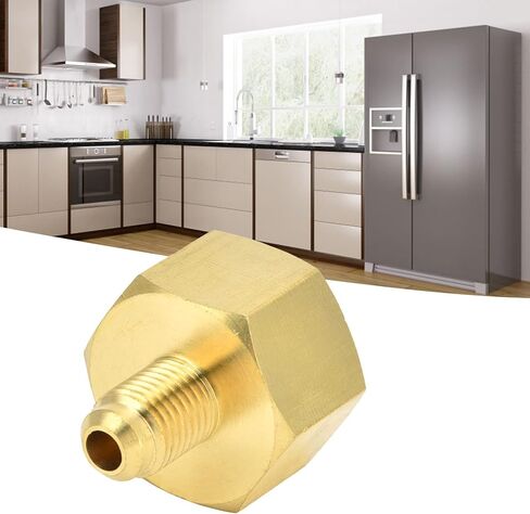 2PCS W21 to 1/4 SAE Refrigerant Charging Adapter Brass HVAC Converter Connector for R32 R134a R407a R404a R422a R422d R507 R407c R417a R437a R407f in Saudi Arabia