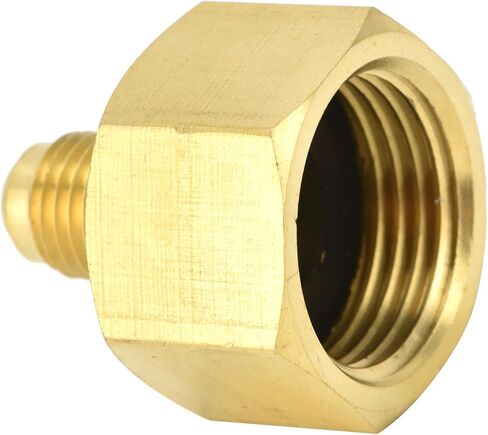 2PCS W21 to 1/4 SAE Refrigerant Charging Adapter Brass HVAC Converter Connector for R32 R134a R407a R404a R422a R422d R507 R407c R417a R437a R407f in Saudi Arabia