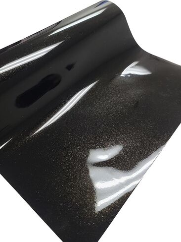 Gloss Black Gold Silver Metallic Paint Protection TPH Shield Bra PPF Car Vehicle Film (Black, 1FT x 5FT) in Kuwait