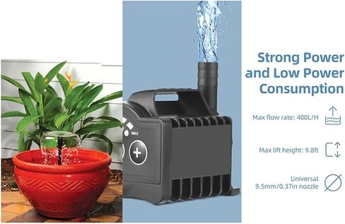 1pcs 5V Submersible Water Pump 0-600L/H Small Fountain Pump 8 Levels Adjustable With 0-7.2Ft Lift USB Charging For Pool in Kuwait