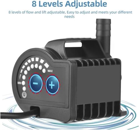 1pcs 5V Submersible Water Pump 0-600L/H Small Fountain Pump 8 Levels Adjustable With 0-7.2Ft Lift USB Charging For Pool in Kuwait
