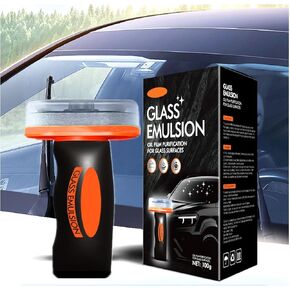 Glass Oil Film Remover for Car, Handheld Car Glass Cleaner Oil Film Cleaning Brush，Removes Oil Film & Smudges, Improve Windshield Clarity for Safe Driving（1Pcs） in Kuwait