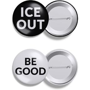 دبوس احتجاج من مجموعة أزرار Be Good Ice Out - مجموعة من قطعتين in Kuwait