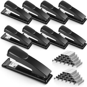 9 قطع من دباسات سطح المكتب، دباسات معدنية لسطح المكتب مع 6000 دباسة مكتبية شديدة التحمل مع دباسات مكتبية بسعة 25 ورقة للوازم المكتبية in Kuwait