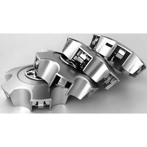 غطاء محور العجلة 42603-AF020 560-6944 42603-420NM لتويوتا سيكويا وتندرا 2003-2006 | أغطية حافة مركزية فضية مع شعار كروم، مقاس 17 بوصة، هيكل ABS متين (4 قطع) in Kuwait