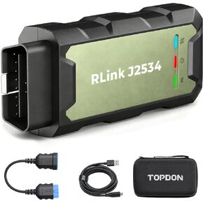 أداة إعادة برمجة TOPDON RLink J2534، مبرمج J2534 عالي السرعة، أداة إعادة برمجة وتشخيص OEM، تدعم J2534/D-PDU/CAN-FD/DoIP، أكثر من 17 علامة تجارية للمركبات مدعومة in Kuwait