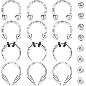 Zolure الحاجز خواتم الحاجز مجوهرات 16 جرام حدوة الحصان الأنف الدائري هوب الشفاه الدائري ثعبان دغة الأنف ثقب المجوهرات للنساء الرجال in Kuwait