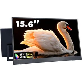 شاشة محمولة كبيرة مقاس 18.5 بوصة للكمبيوتر المحمول، شاشة عرض ثانية محمولة للسفر بدقة 120 هرتز 1080 بكسل FHD IPS للهاتف/Xbox PS4/5، 125% sRGB، مكبرات صوت مزدوجة، VESA وحقيبة تخزين in Kuwait