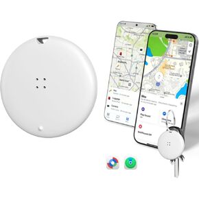 جهاز تعقب ذكي OTIC يعمل مع Apple Find My & Google Find Hub، لجهاز تتبع النظام المزدوج، جهاز تتبع العناصر، جواز سفر الأمتعة الرئيسي، بطارية قابلة للاستبدال (أبيض، 4 عبوات) in Kuwait