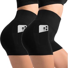 شورت CADITEX لراكبي الدراجات النارية مع جيوب للنساء، قطعتان من شورتات اليوجا عالية الخصر من الألياف اللدنة in Kuwait