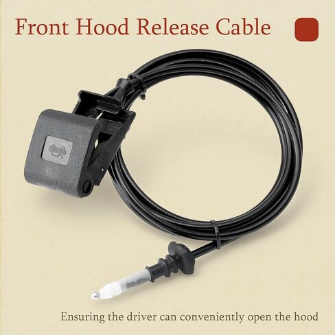 كابل تحرير غطاء المحرك 912-070 متوافق مع Toyota Prius 2004 2005 2006 2007 2008 2009 كابلات تحرير مزلاج الغطاء الأمامي مع استبدال المقبض 53630-47030 5363047030 912070 in Kuwait